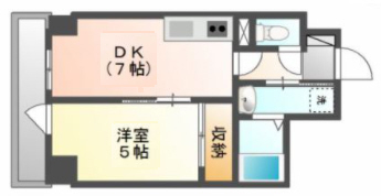 神戸市中央区東雲通(JR東海道本線(近畿)三ノ宮駅)のマンション賃貸物件 間取画像