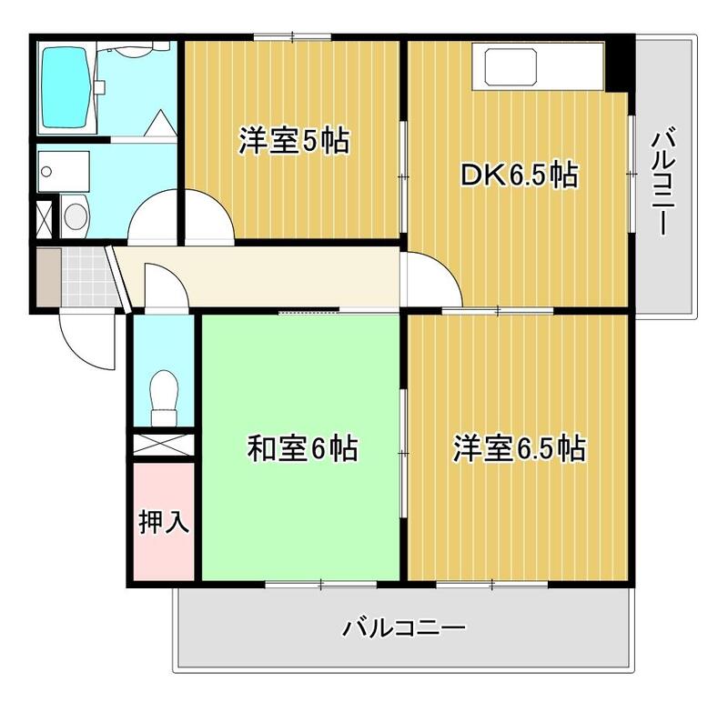 神戸市長田区宮川町(神戸電鉄有馬線長田駅)のアパート賃貸物件 間取画像