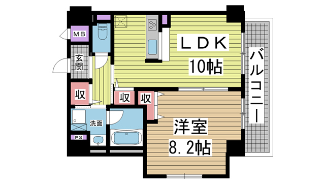神戸市東灘区住吉本町(JR東海道本線(近畿)住吉駅)のマンション賃貸物件 間取画像