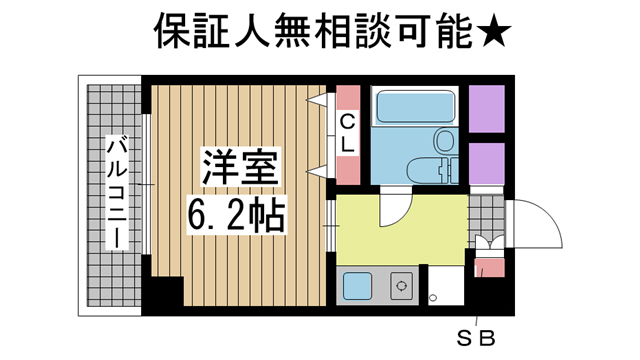 神戸市中央区加納町(JR東海道本線(近畿)三ノ宮駅)のマンション賃貸物件 間取画像