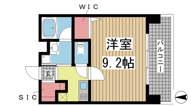 神戸市中央区中山手通(JR東海道本線(近畿)元町駅)のマンション賃貸物件 間取画像