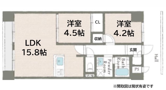 神戸市東灘区本山南町(JR東海道本線(近畿)摂津本山駅)のマンション賃貸物件 間取画像