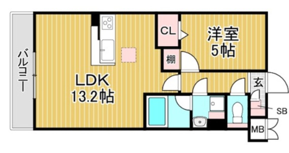 神戸市東灘区深江本町(阪神本線深江駅)のアパート賃貸物件 間取画像