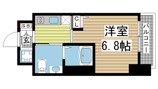 神戸市中央区下山手通(JR東海道本線(近畿)神戸駅)のマンション賃貸物件 間取画像