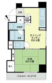 神戸市兵庫区新開地(神戸高速線新開地駅)のマンション賃貸物件 間取画像