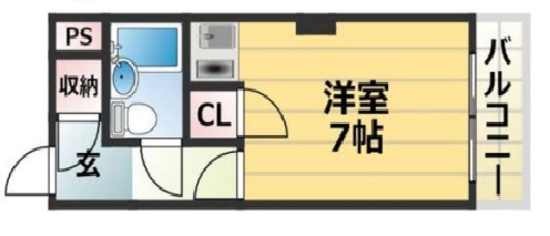 神戸市中央区日暮通(阪神本線春日野道駅)のマンション賃貸物件 間取画像