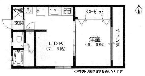 神戸市兵庫区小河通(JR山陽本線兵庫駅)のマンション賃貸物件 間取画像