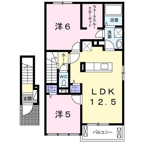 神戸市西区玉津町出合(JR山陽本線明石駅)のアパート賃貸物件 間取画像