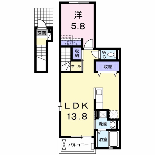 神戸市西区池上(神戸市営地下鉄線伊川谷駅)のアパート賃貸物件 間取画像