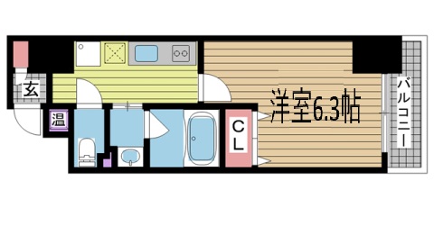 神戸市中央区相生町(JR東海道本線(近畿)神戸駅)のマンション賃貸物件 間取画像