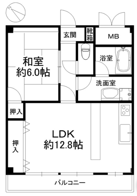 神戸市東灘区本山中町(JR東海道本線(近畿)摂津本山駅)のマンション賃貸物件 間取画像