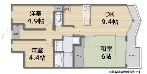 神戸市東灘区深江南町(阪神本線深江駅)のマンション賃貸物件 間取画像