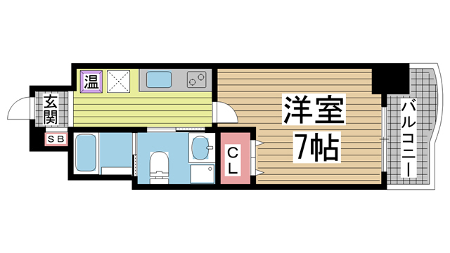 神戸市中央区海岸通(JR東海道本線(近畿)元町駅)のマンション賃貸物件 間取画像