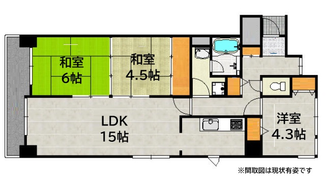 神戸市兵庫区荒田町(神戸市営地下鉄線湊川公園駅)のマンション賃貸物件 間取画像