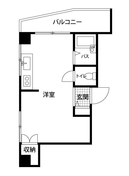 神戸市中央区宮本通(JR東海道本線(近畿)灘駅)のマンション賃貸物件 間取画像