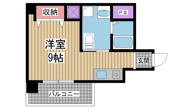 神戸市中央区楠町(JR東海道本線(近畿)神戸駅)のマンション賃貸物件 間取画像