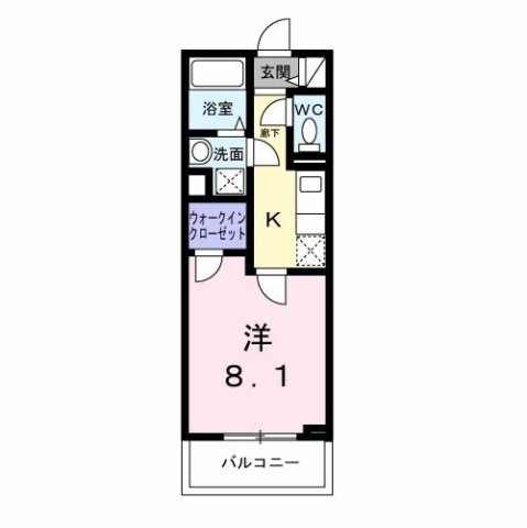 神戸市西区王塚台(JR山陽本線明石駅)のアパート賃貸物件 間取画像