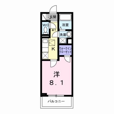 神戸市西区王塚台(JR山陽本線明石駅)のアパート賃貸物件 間取画像