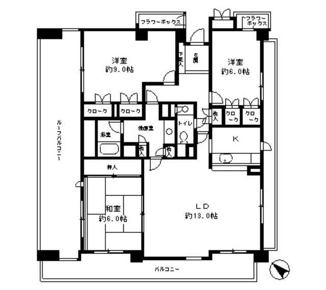 神戸市灘区八幡町(阪急神戸線六甲駅)のマンション賃貸物件 間取画像
