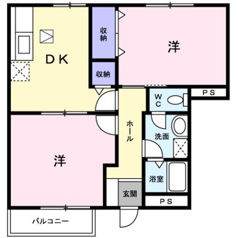 神戸市西区二ツ屋(JR山陽本線明石駅)のアパート賃貸物件 間取画像