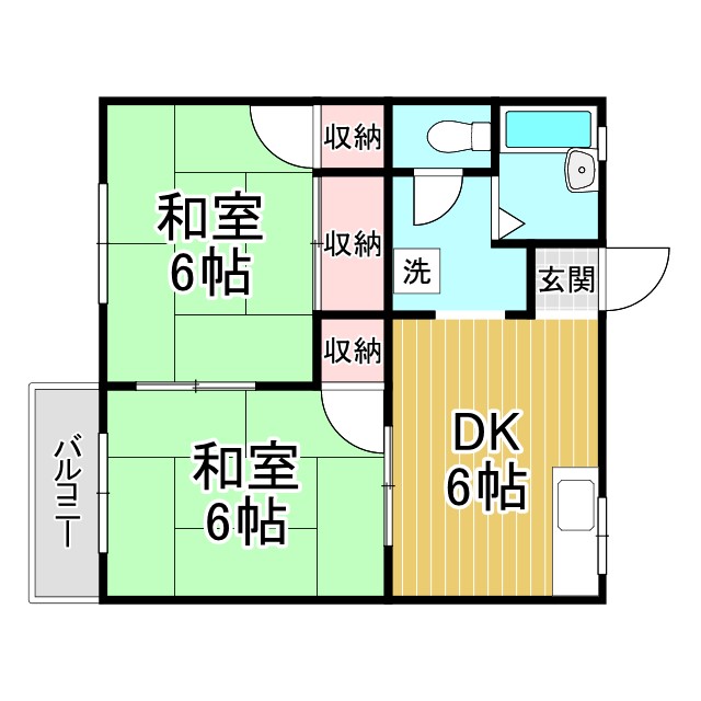 神戸市長田区房王寺町(神戸市営地下鉄線上沢駅)のアパート賃貸物件 間取画像