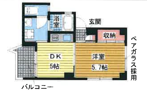 神戸市中央区相生町(JR東海道本線(近畿)神戸駅)のマンション賃貸物件 間取画像
