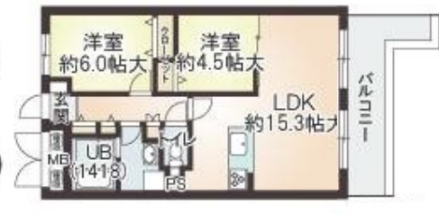神戸市東灘区御影郡家(阪急神戸線御影駅)のマンション賃貸物件 間取画像