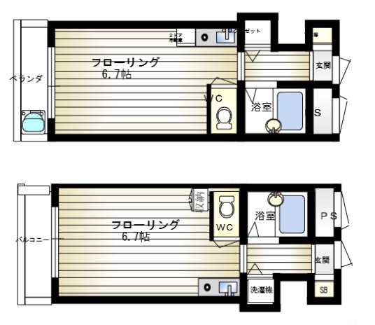神戸市東灘区本庄町(JR東海道本線(近畿)甲南山手駅)のマンション賃貸物件 間取画像