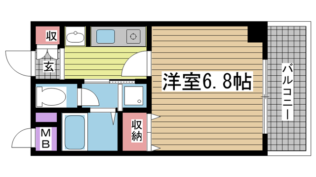 神戸市中央区元町通(神戸市営地下鉄海岸線みなと元町駅)のマンション賃貸物件 間取画像