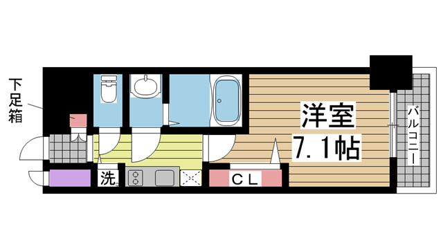 神戸市中央区御幸通(JR東海道本線(近畿)三ノ宮駅)のマンション賃貸物件 間取画像