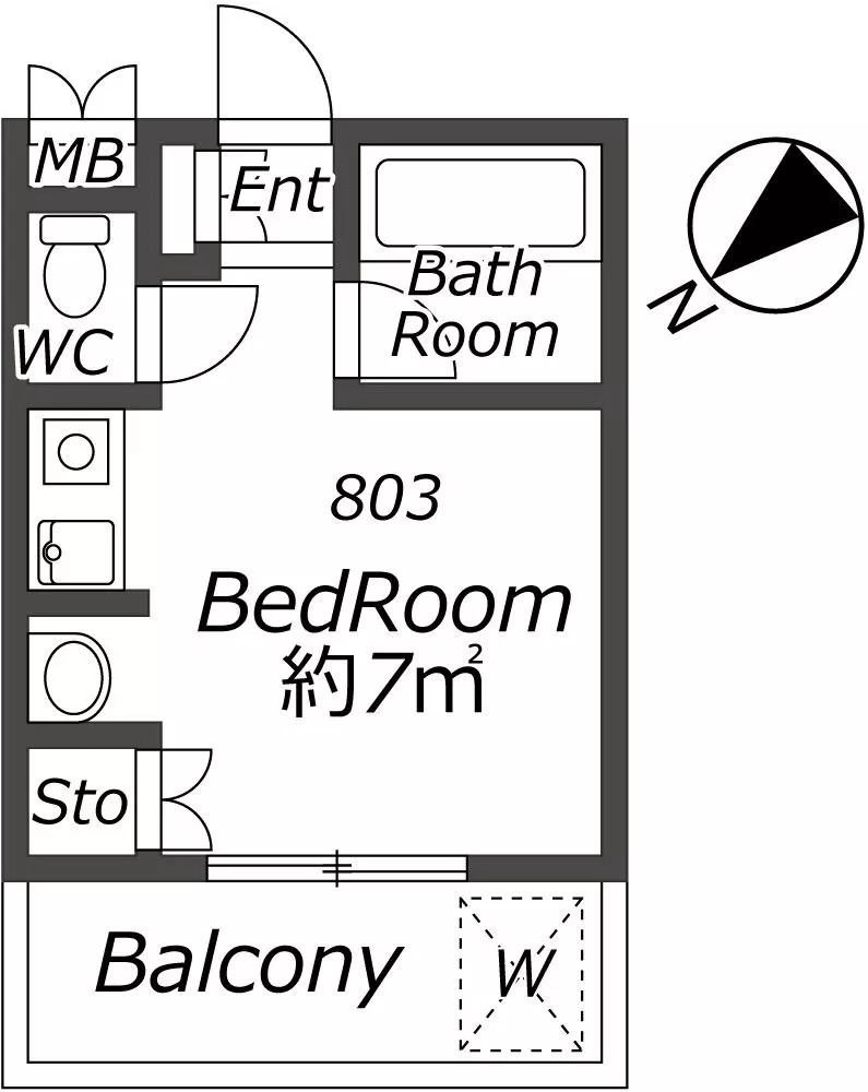 神戸市中央区元町通(JR東海道本線(近畿)神戸駅)のマンション賃貸物件 間取画像