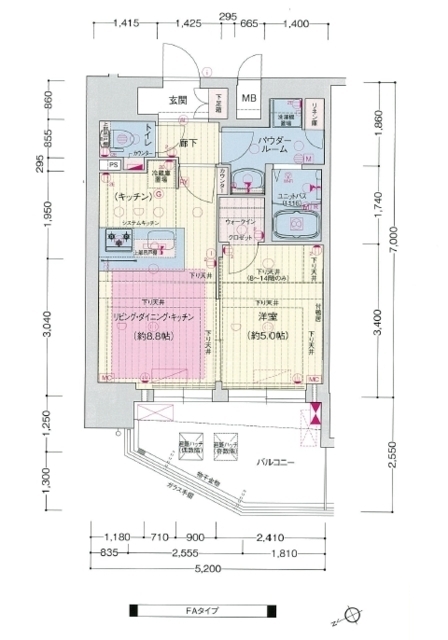 神戸市兵庫区西出町(神戸市営地下鉄海岸線ハーバーランド駅)のマンション賃貸物件 間取画像