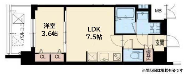 神戸市灘区倉石通(阪急神戸線王子公園駅)のマンション賃貸物件 間取画像