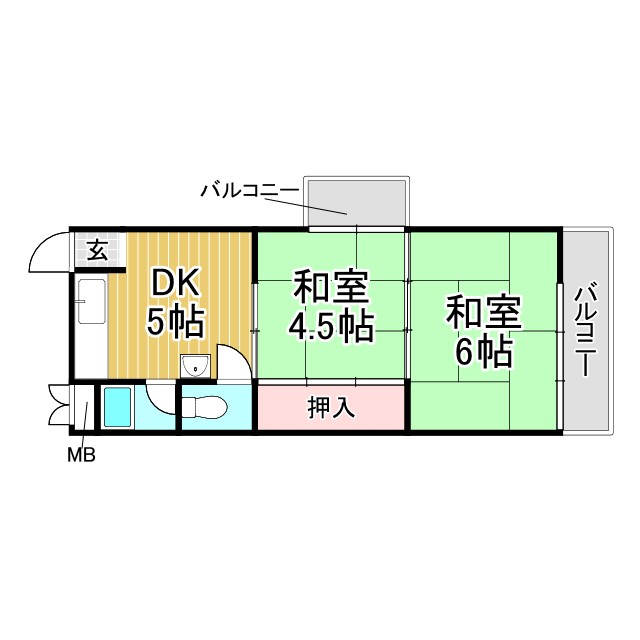 神戸市垂水区星が丘(山陽電鉄線霞ヶ丘駅)のマンション賃貸物件 間取画像