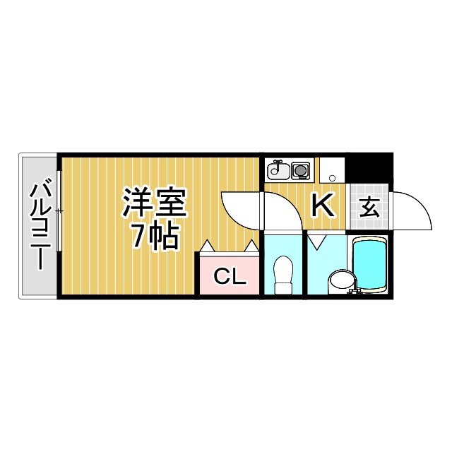 神戸市北区鈴蘭台南町(神戸電鉄有馬線鈴蘭台駅)のマンション賃貸物件 間取画像