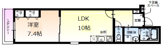 神戸市須磨区大池町(JR山陽本線鷹取駅)のアパート賃貸物件 間取画像