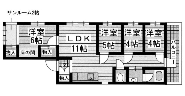 神戸市中央区花隈町(JR東海道本線(近畿)元町駅)のマンション賃貸物件 間取画像