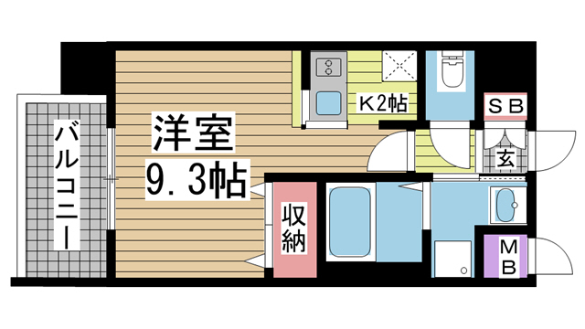 神戸市中央区花隈町(JR東海道本線(近畿)元町駅)のマンション賃貸物件 間取画像