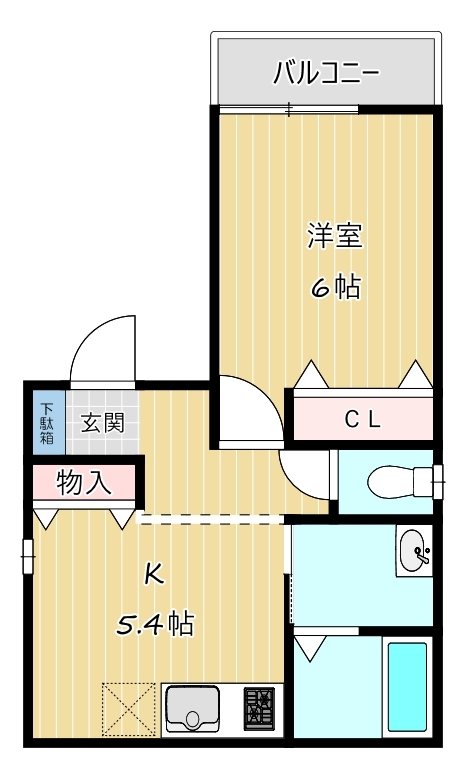 神戸市須磨区前池町(山陽電鉄線板宿駅)のアパート賃貸物件 間取画像