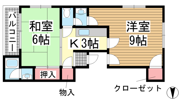 神戸市中央区元町通(JR東海道本線(近畿)元町駅)のマンション賃貸物件 間取画像