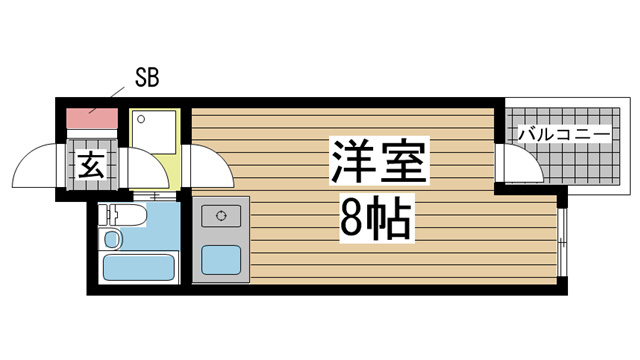 神戸市兵庫区駅前通(JR山陽本線兵庫駅)のマンション賃貸物件 間取画像