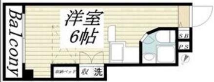 神戸市長田区大橋町(JR山陽本線新長田駅)のマンション賃貸物件 間取画像