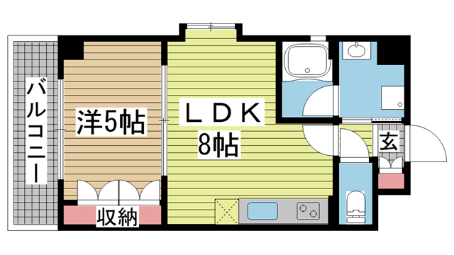 神戸市中央区下山手通(JR東海道本線(近畿)元町駅)のマンション賃貸物件 間取画像