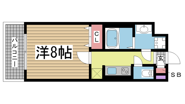 神戸市灘区岩屋中町(JR東海道本線(近畿)灘駅)のマンション賃貸物件 間取画像