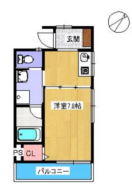 神戸市須磨区権現町(山陽電鉄線東須磨駅)のアパート賃貸物件 間取画像