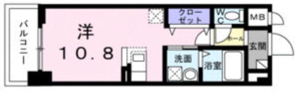 神戸市中央区御幸通(JR東海道本線(近畿)三ノ宮駅)のマンション賃貸物件 間取画像