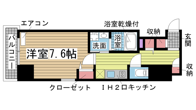 神戸市中央区元町通(JR東海道本線(近畿)神戸駅)のマンション賃貸物件 間取画像