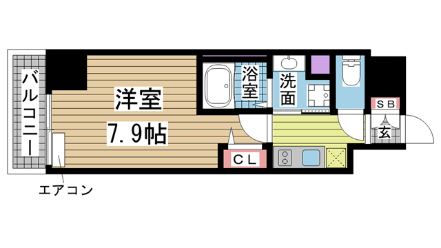 神戸市中央区元町通(JR東海道本線(近畿)神戸駅)のマンション賃貸物件 間取画像