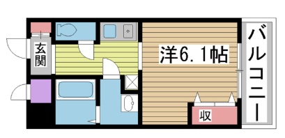 神戸市中央区山本通(JR東海道本線(近畿)三ノ宮駅)のマンション賃貸物件 間取画像