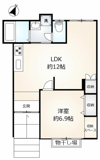 神戸市灘区天城通(阪急神戸線王子公園駅)のテラスハウス賃貸物件 間取画像